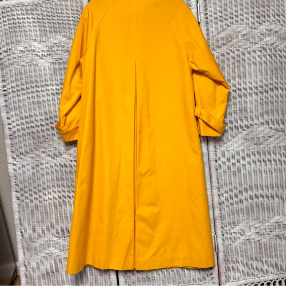 RARE! Vintage Bonnie Cashin A Line Canvas Trench Coat Size 6 - YELLOW 60s/70s - Picture 10 of 15